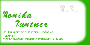 monika kuntner business card