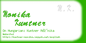 monika kuntner business card